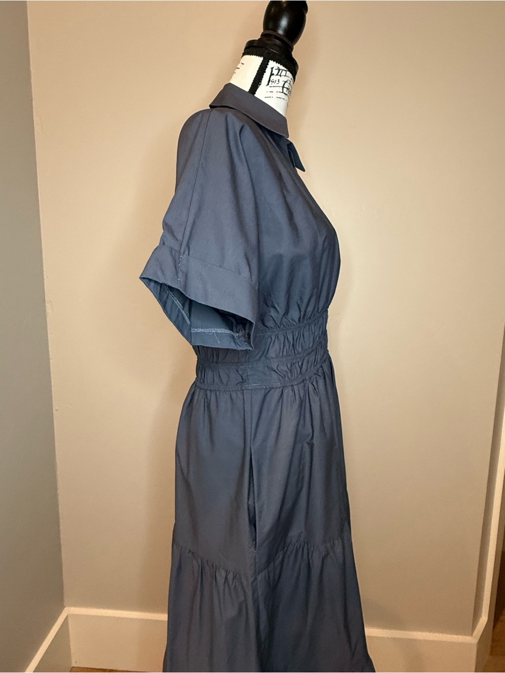 Anthropologie Somerset Navy Maxi Shirt Dress, Small Petite NWOT - Picture 11 of 16